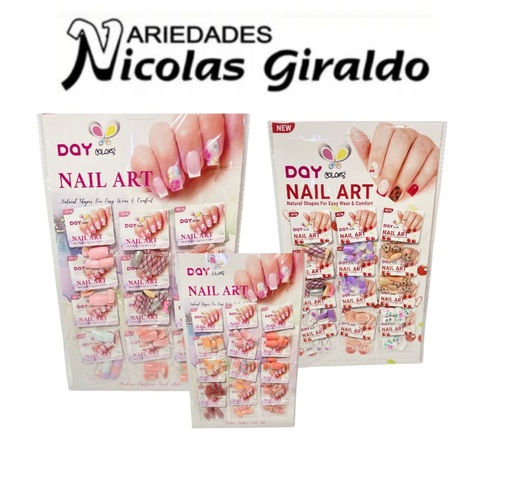 [DC-0238] Carton uñas decorada x12  