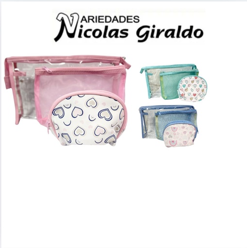 [DN3740] Cosmetiquera dama x3  