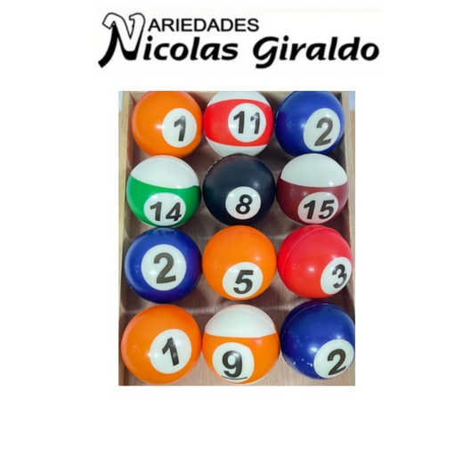 [SE10107] Pelota relajante bola billar pequeña x12   