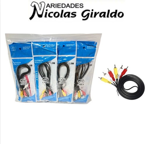 [CNG-063] Cable de audio 3x3 pqt x12 