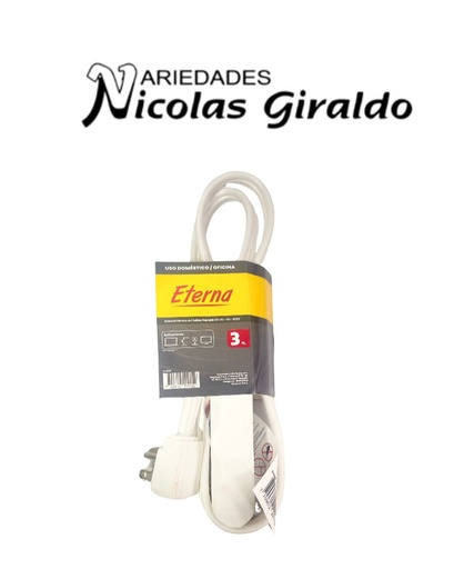 [ET1320] Extension blanca eterna fina 3FT