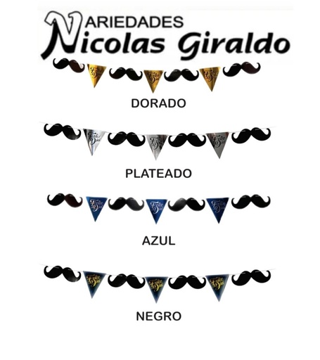 [DM160307] Banderin feliz dia mostacho