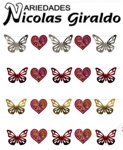 [DM615] Cenefa mariposa feliz dia 