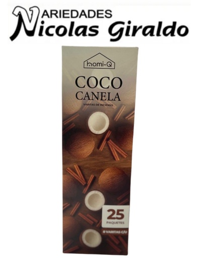 [HQHOMI-Q] Incienso homi-q x25 cajas coco canela HQ307