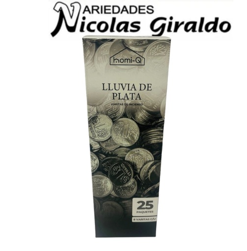 [HQHOMI-Q] Incienso homi-q x25 cajas lluvia plata HQ319