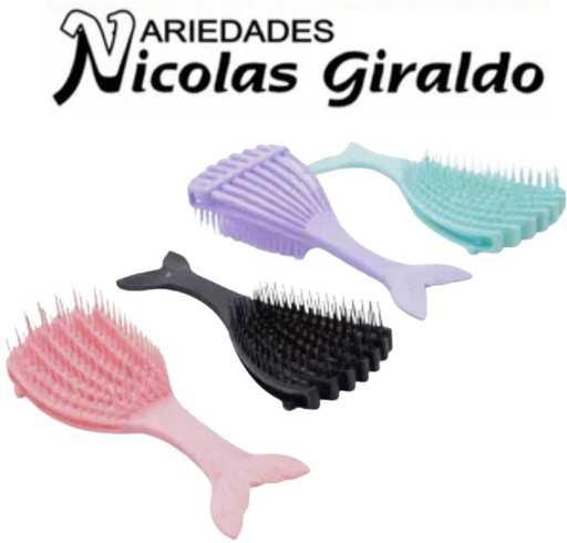 [PTQ1419] Cepillo peinar antifriz flexible cola sirena