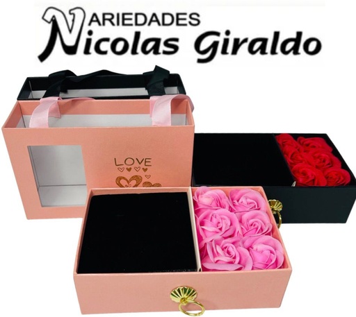 [AM-084] Cofre caja con rosas
