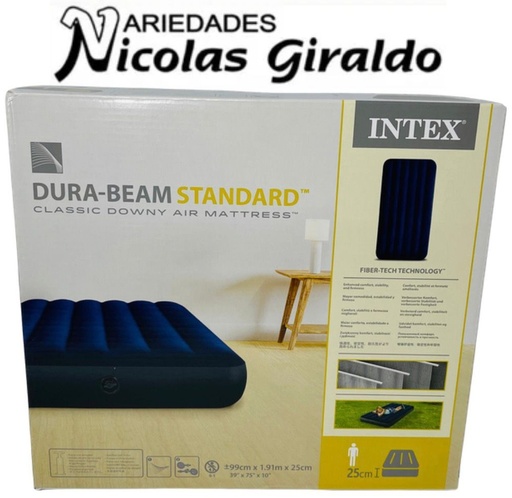 [64757] Colchon inflable intex pequeño 1.91x99  25cm 