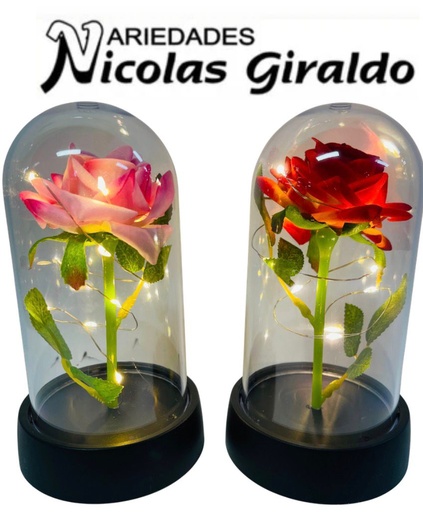 [2D-10283] Urna decorativa rosa luz pequeña    