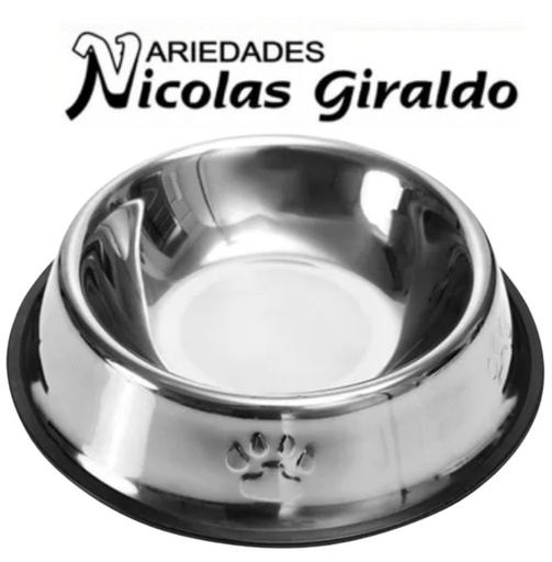 [JH0195] Comedero para mascota metalica x1 extra grande 26CM 
