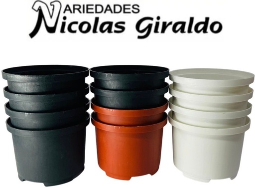 [LUNA-002]  Matera jardinera redonda pequeña PQT X12  