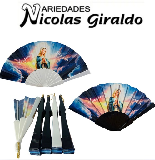 [PTF1433] Abanico plastico imagenes religiosas paquete x12  