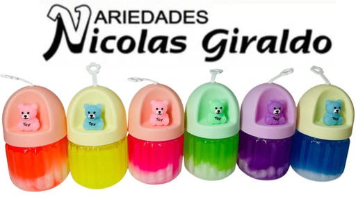 [SE9872] Slime grande redondo con muñeco CJA X12  