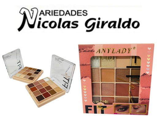 [AN1400] Sombra dama palette doble 16 mas 3 tonos (8339)   