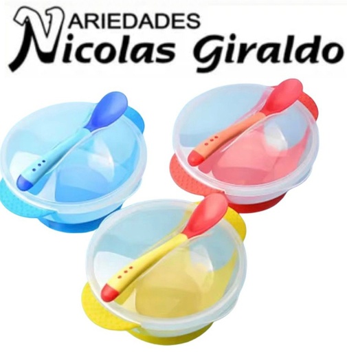 [PTQ1983] Plato bebe con cuchara carton