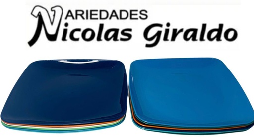 [PPCG] Plato plastico cuadrado pando grande PQT X12   