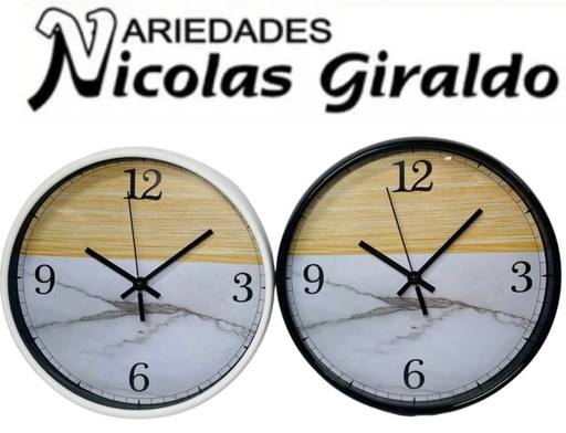 [6303H] Reloj pared redondo grande 