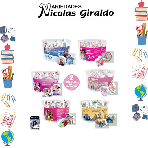 [P13004] (P584)Borrador primavera personajes niña tarro x24