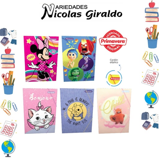 [P241] Carpeta primavera plastica liga niña