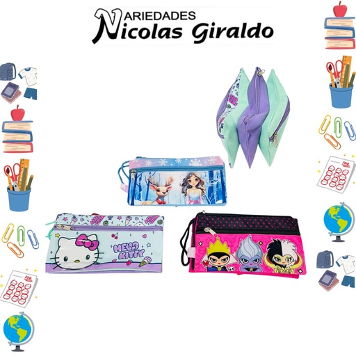 [C30217478] Cartuchera scribe 3 cierre niña