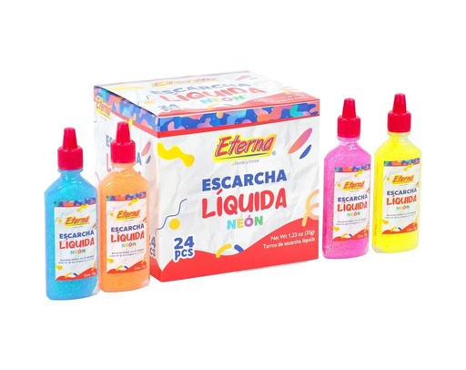 [ET499] Escarcha liquida colores neon x35ml caja x24