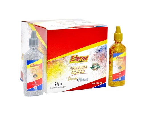 [ET353DS] Colbon escarchada dorada-plata x35ml caja x24