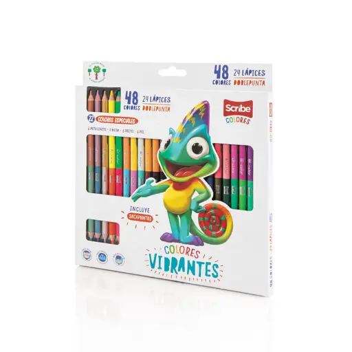 [C30216329] Color scribe doble punta x24 piezas 48 colores