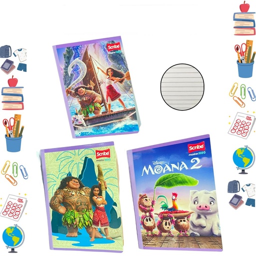 [C30217583] Cuaderno cosido scribe licencia 100H rayas moana