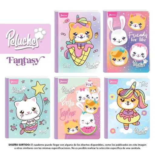 [558980] Cuad norma gama media peluche fantasy 100H raya