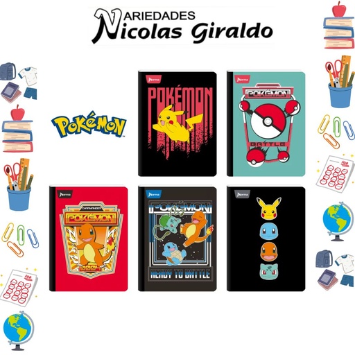 [569276] Cuaderno norma gama media pokemon 100H raya
