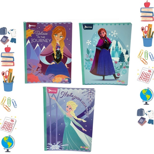 [563891] Cuaderno xpresarte cosido licencia 100H raya frozen
