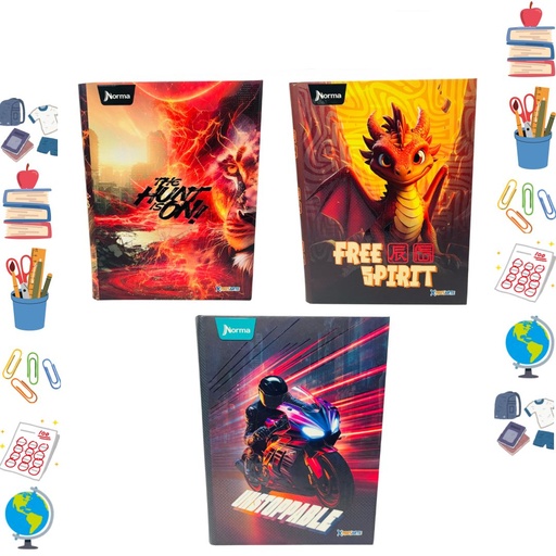 [558913] Cuaderno xpresarte dura book 100 H masculino cuadro