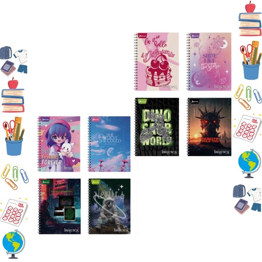 [548865] Cuaderno norma argollado grande economico raya surtido