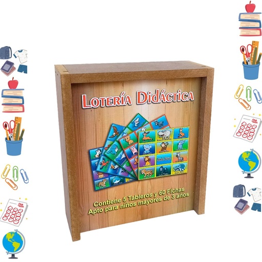 [DM003] Didactico madera loteria
