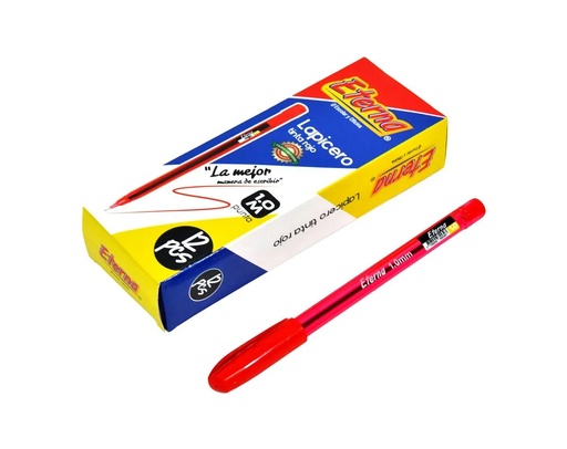 [ET421] Lapicero eterna rojo tapa x12