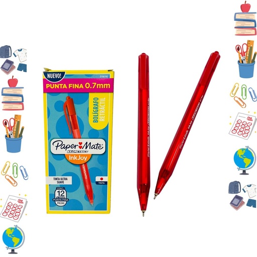 [2166762] Lapicero kilometrico retractil rojo .7 x12