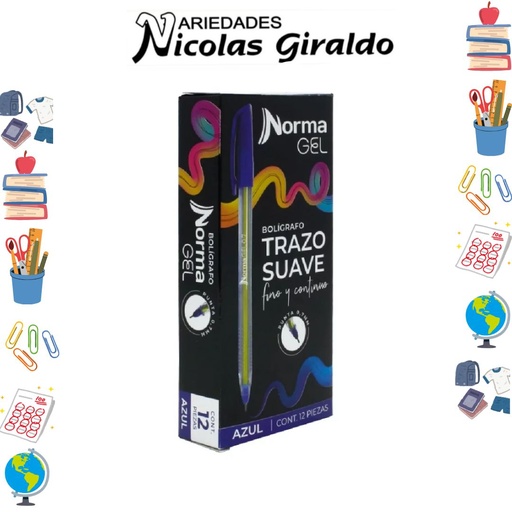[560360] Lapicero norma .7 tapa azul x12