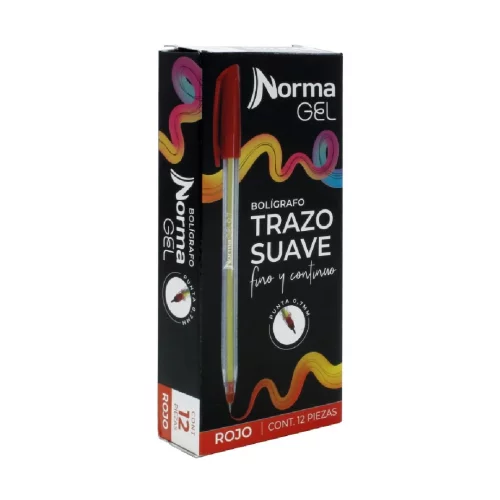[560361] Lapicero norma .7 tapa rojo x12