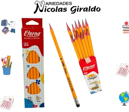 [ET333] Lapiz 2hb eterna triangular x12