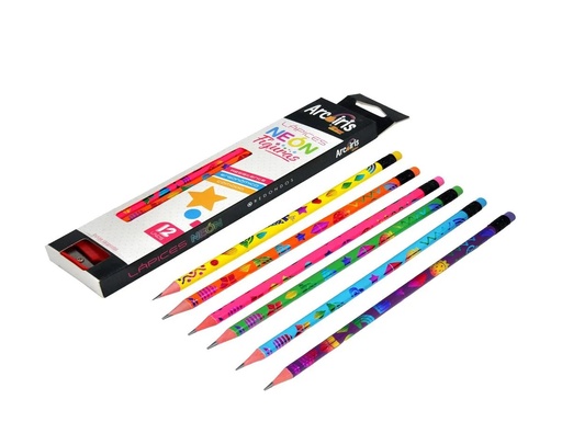 [ETA008] Lapiz eterna arcoiris neon figuras x12
