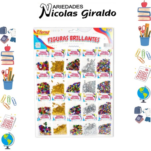 [ET661] Lentejuelas eterna carton x20