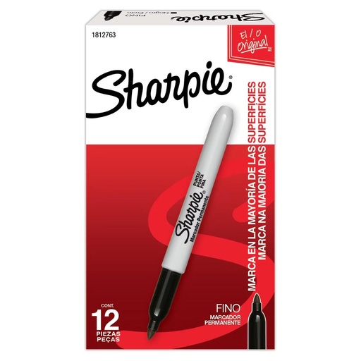 [1812763] Marcador Sharpie negro caja x12 (UND $2.600) 30001B