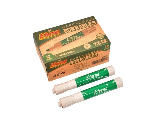 [ETN741] Marcador borrable natural verde caja x12 eterna (UND $1.000) (ET741)