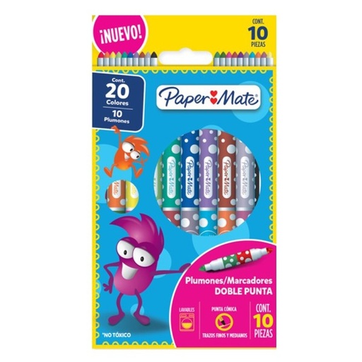 [2136339] Marcador paper mate doble punta x10 piezas
