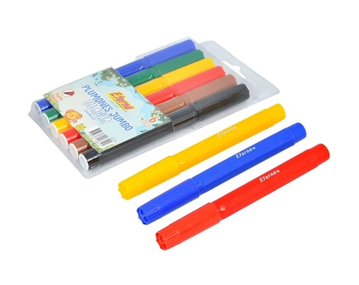 [ET776] Marcador plumon jumbo lavable x6 eterna