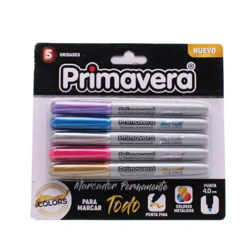 [P3113] Marcador metal x5 primavera