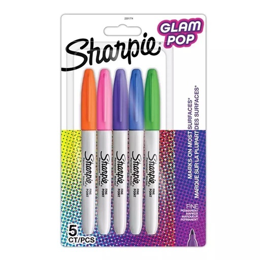 [2185230] Marcador sharpie carton x5 glam pop