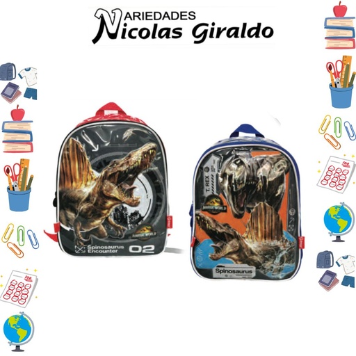 [621-041-1647] Morral primavera personaje pequeño jurassic
