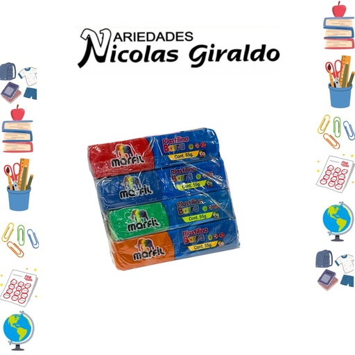 [121598] Plastilina barra marfil x12