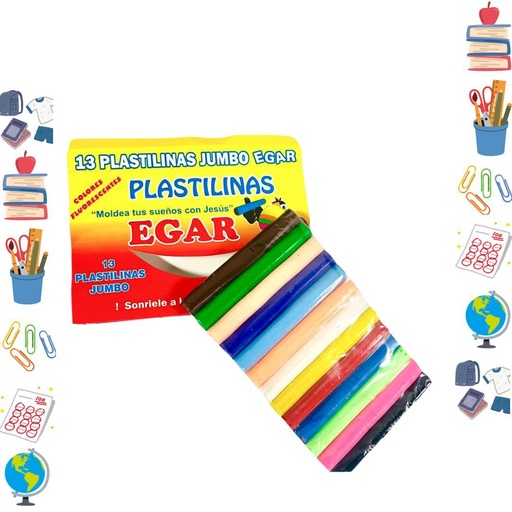 [PLX13J] Plastilina egar jumbo x13